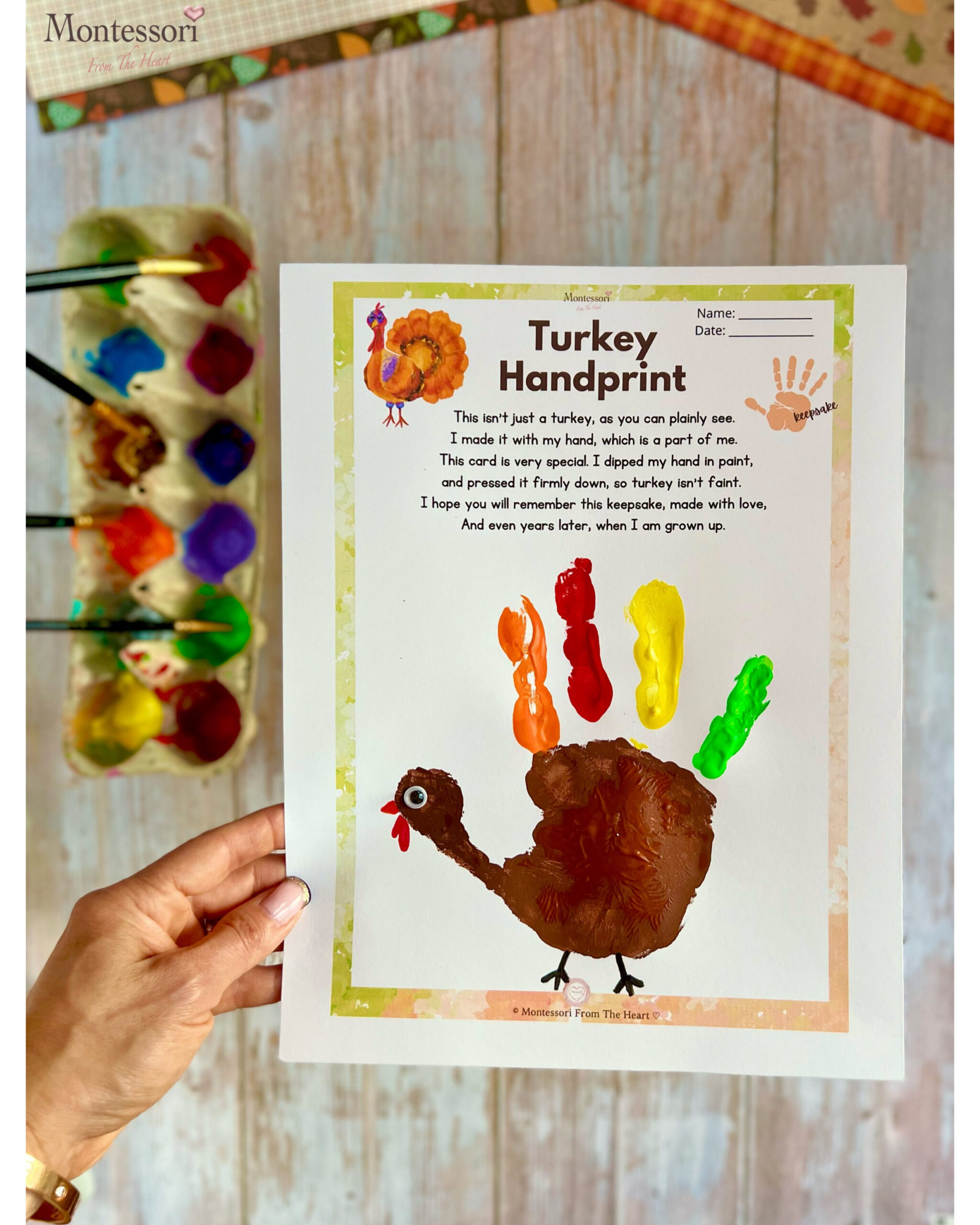 How To Make Cute Turkey Handprint Thanksgiving Kids Craft pertaining to Free Printable Crafts For Thanksgiving
