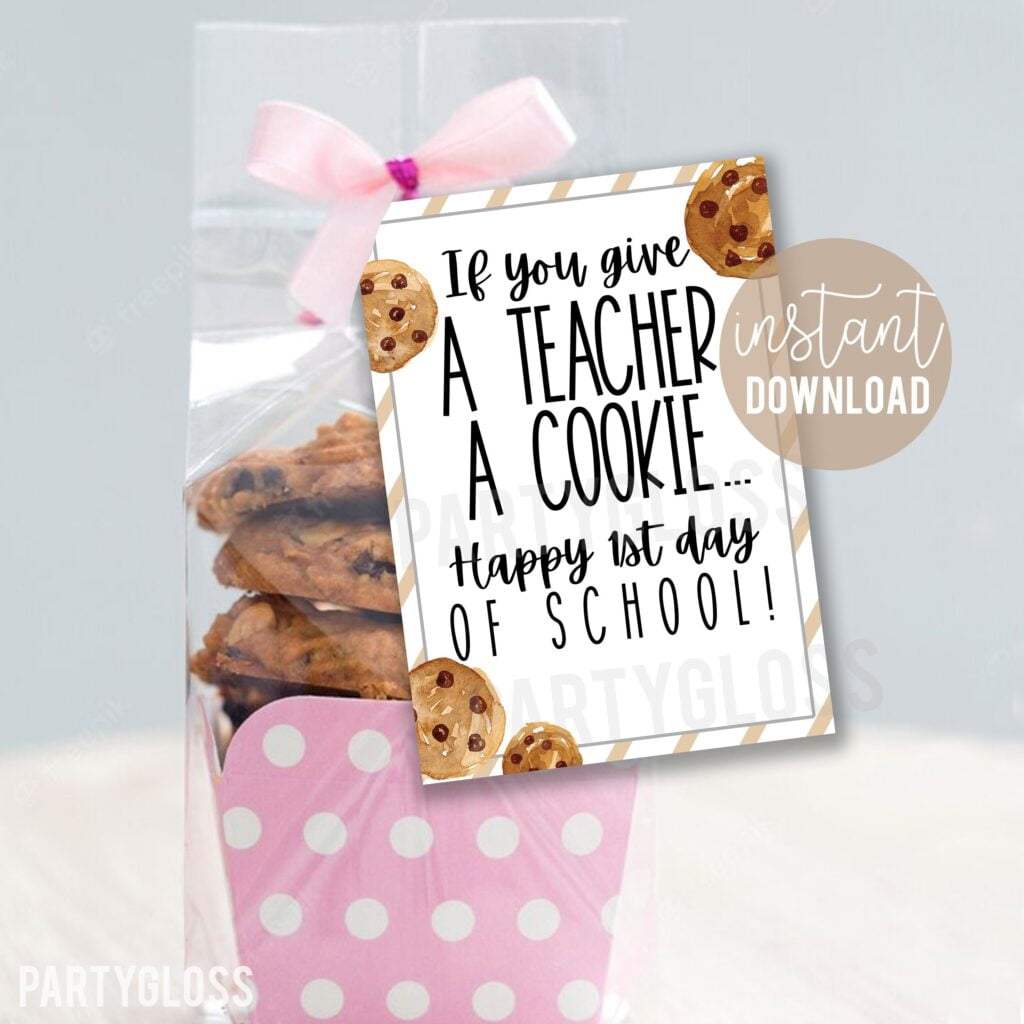 If You Give A Teacher A Cookie Free Printable - Printable Party Favors throughout If You Give A Teacher A Cookie Printable Free