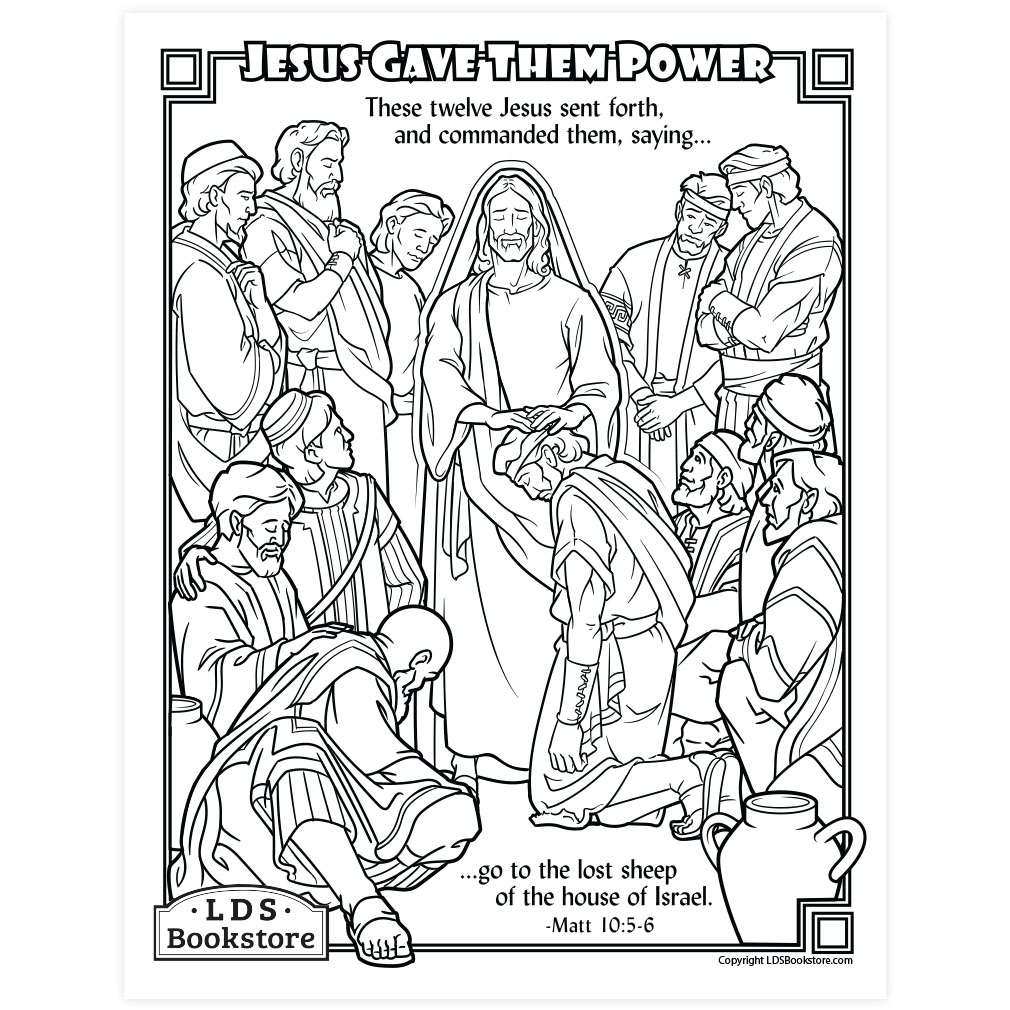 Jesus Calls The Twelve To Preach &amp;amp; Bless Coloring Page - Printable regarding Printable 12 Disciples Activity Sheets