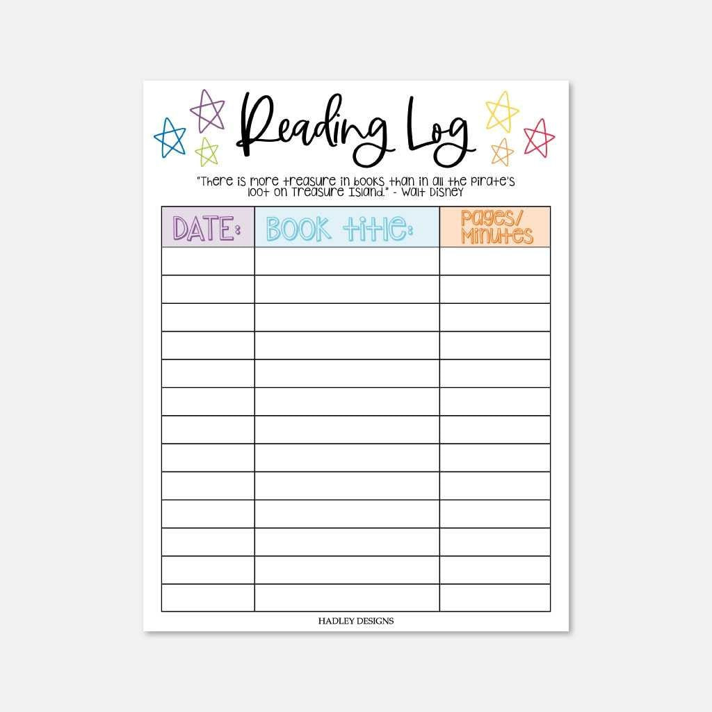 Kids Reading Log Printable, Printable Reading Log For Kids throughout Printable Reading Log For Kids