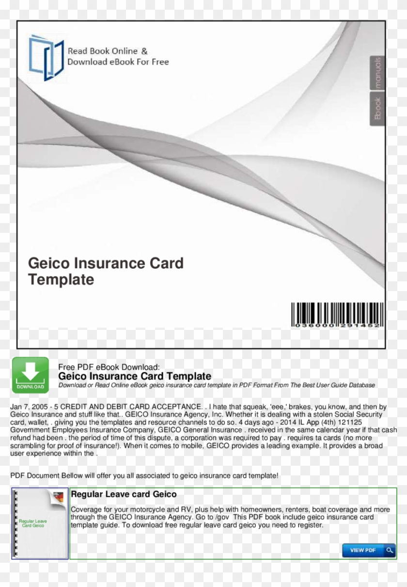 Large Size Of Geico Insurance Card Template Software - Fillable with Template Printable Geico Insurance Card