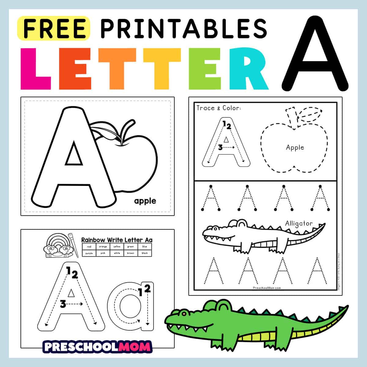 Letter A Preschool Printables - Preschool Mom regarding Free Printable Letter a Worksheets For Preschoolers