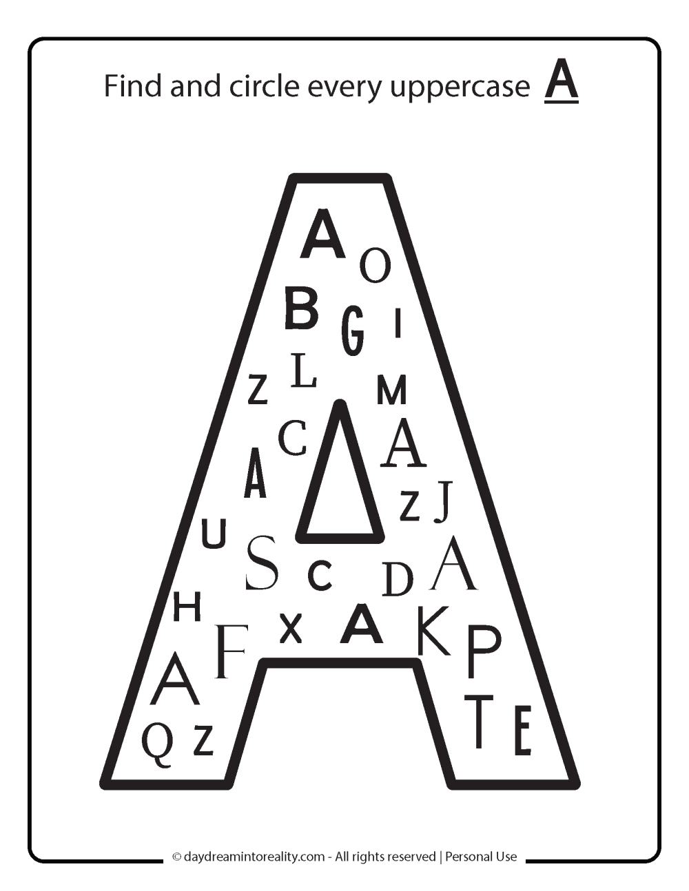 Letter A Worksheets - 50+ Free Pdf Printables ~ Daydream Into Reality in Free Printable Letter A Worksheets For Preschoolers