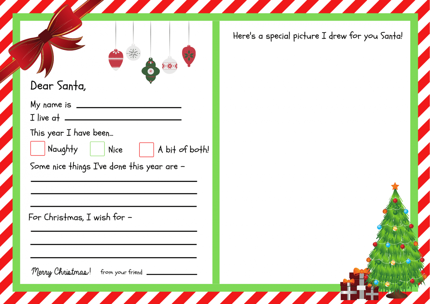 Letters To Santa Templates {Free Printables} - Super Busy Mum regarding Letter to Father Christmas Free Printable