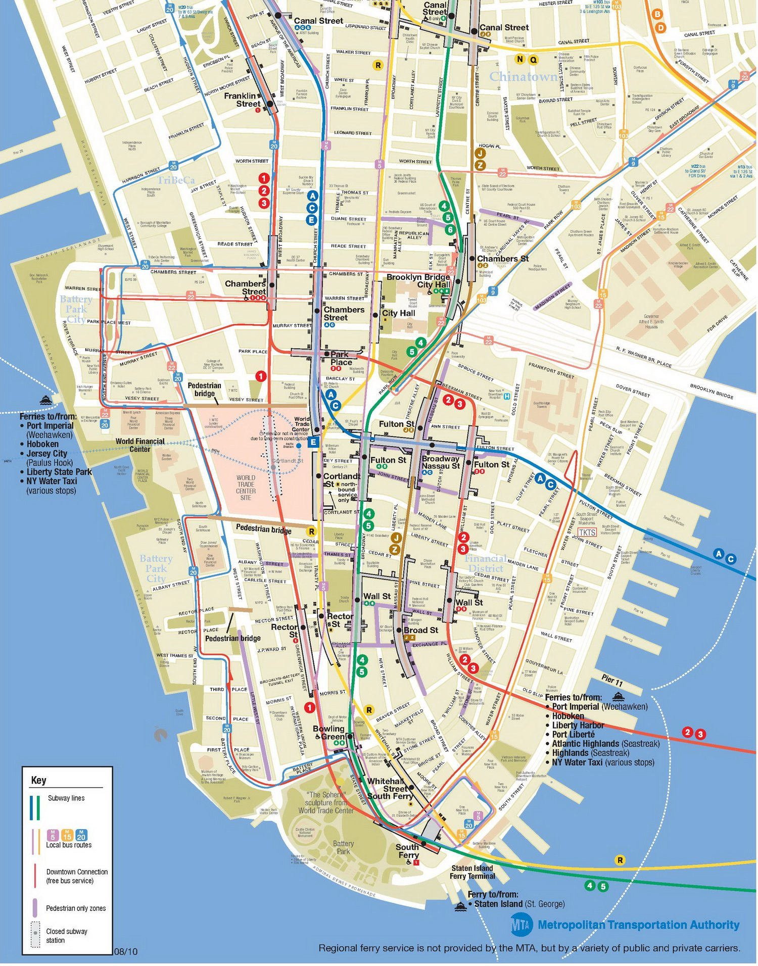 Lower Manhattan Map - Go! Nyc Tourism Guide throughout Printable Street Map of Manhattan Nyc