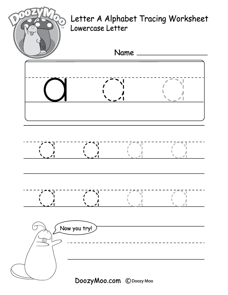 Lowercase Letter Tracing Worksheets (Free Printables) - Doozy Moo pertaining to Lower Case Letter Tracing Free Printable