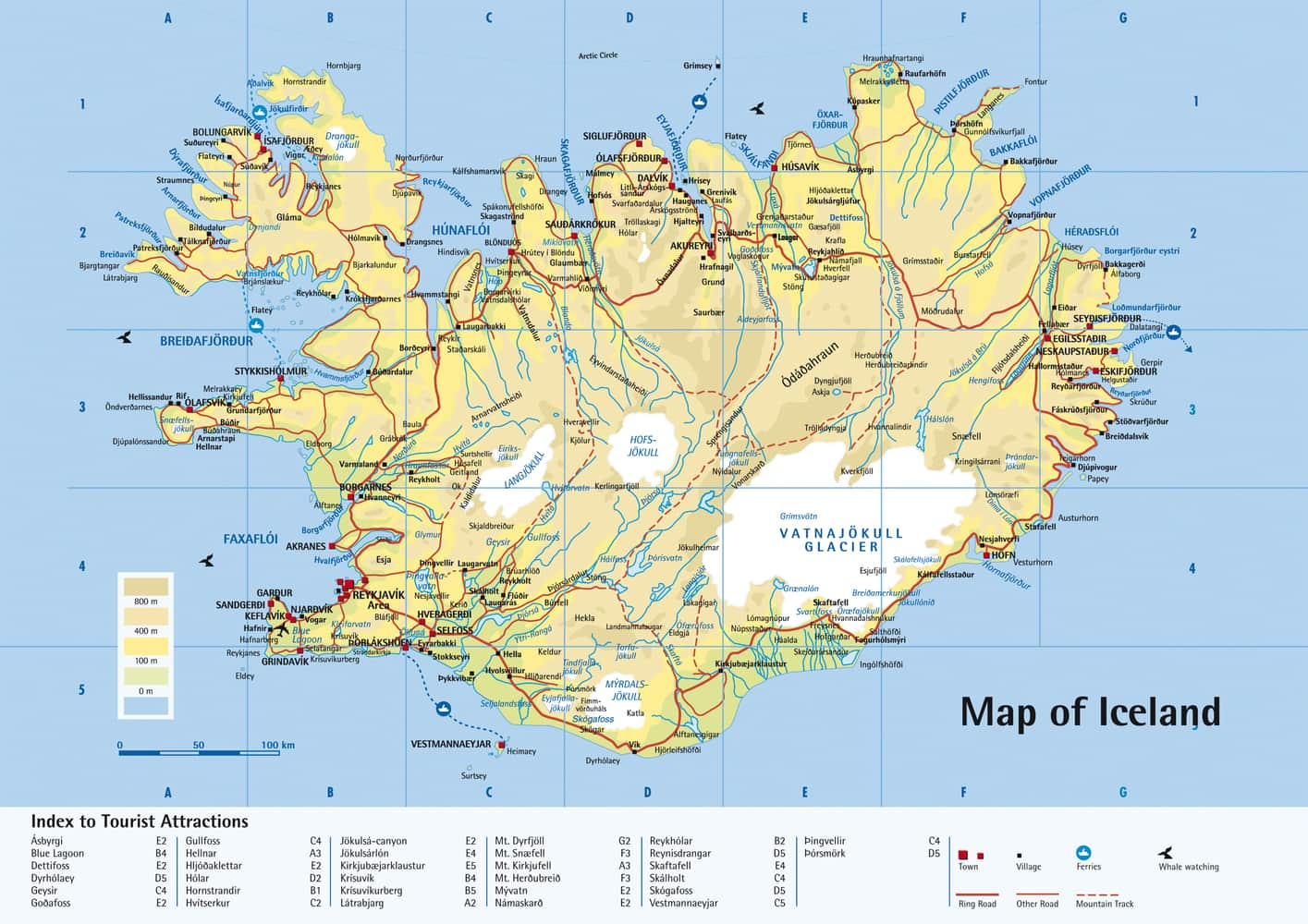 Map Of Iceland - 15 Tourist Maps Of Iceland, Europe with Maps of Iceland Printable Maps