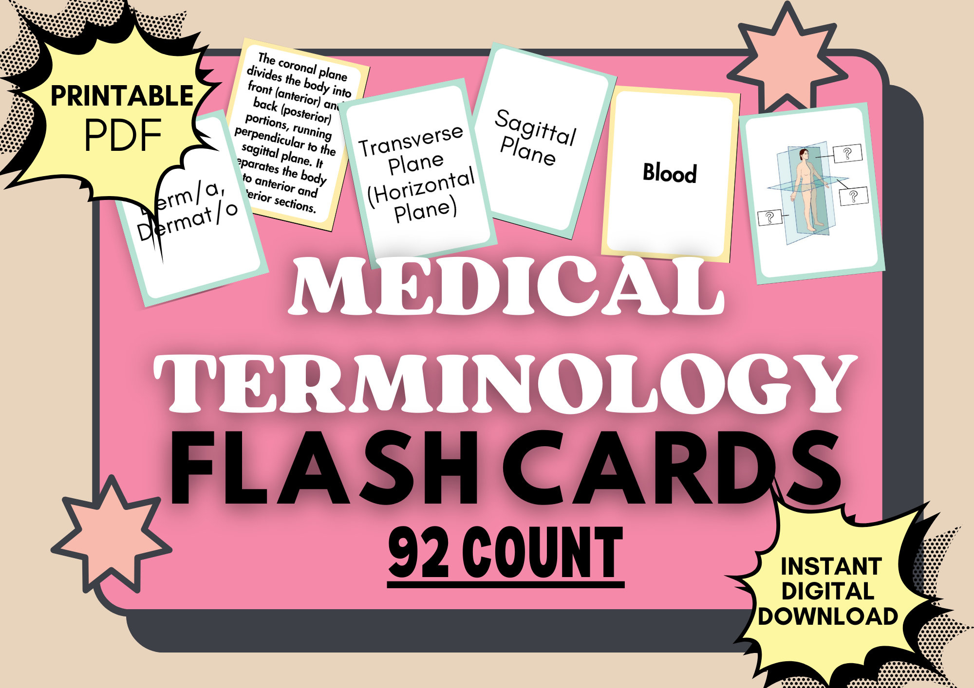 Medical Terminology Flashcards, Medical Terminology Prefixes with Printable Medical Terminology Flash Cards