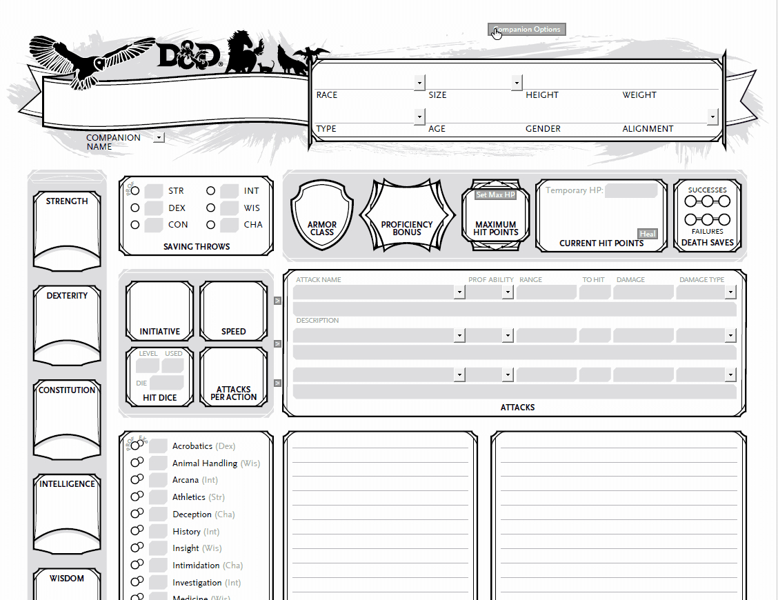 Mpmb&amp;#039;S D&amp;amp;D 5E Character Tools – Fully Automated Dnd Character Sheets in D&amp;amp;amp;D Character Sheets Printable