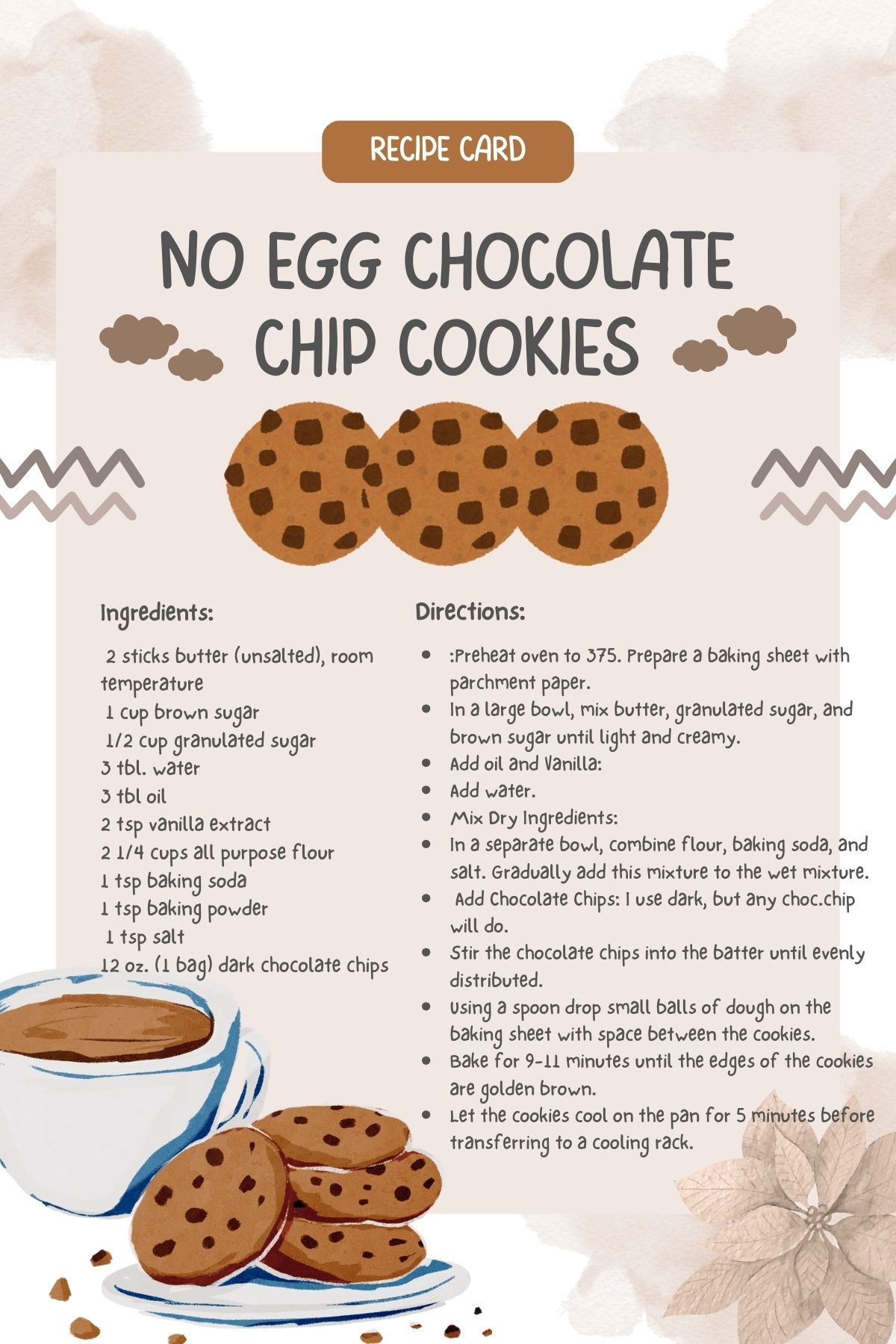 No Egg Chocolate Chip Cookie Recipe To Delight Your Sweethearts regarding Choc Chip Printable Easy Cookie Recipes