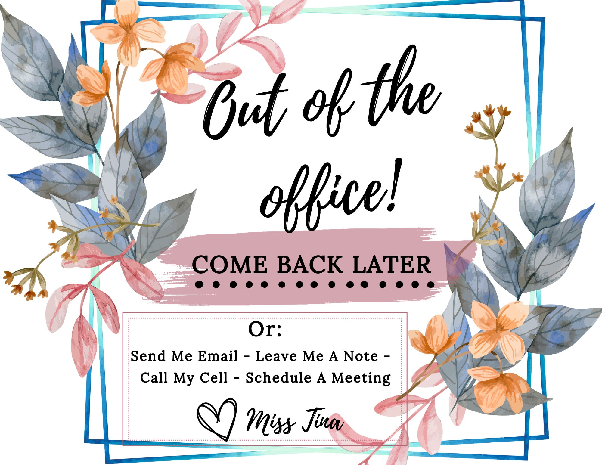 Office Signs For Wall, Out Of Office Sign Template, Printable throughout Out Of Office Printable Signs