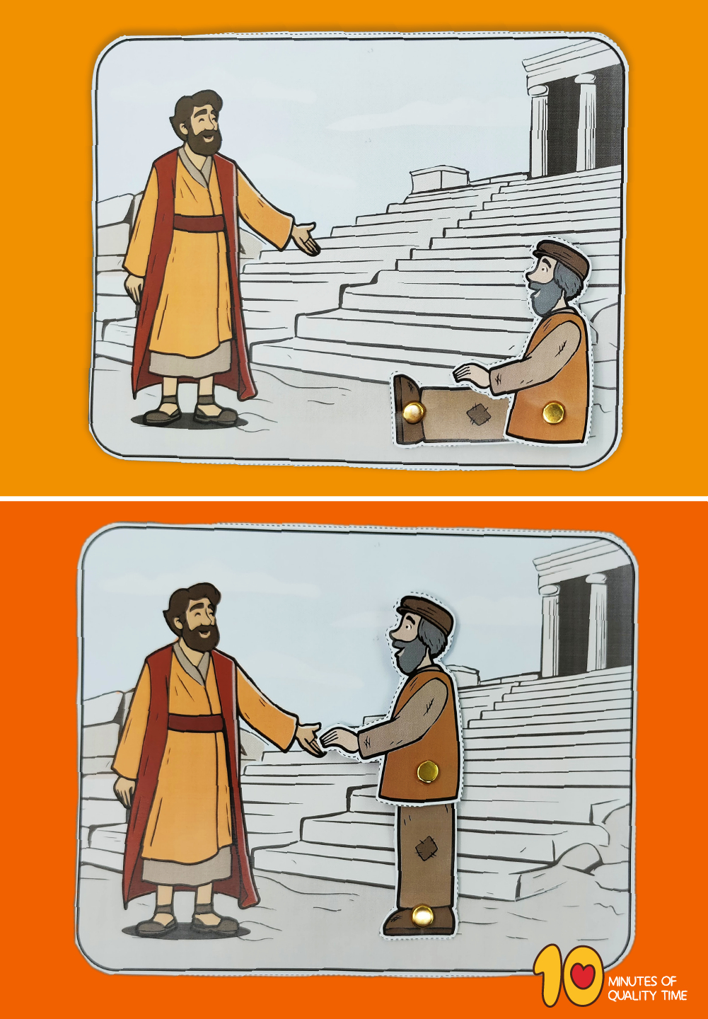 Peter Heals The Lame Man – 10 Minutes Of Quality Time with Printable Peter and the Lame Man Craft