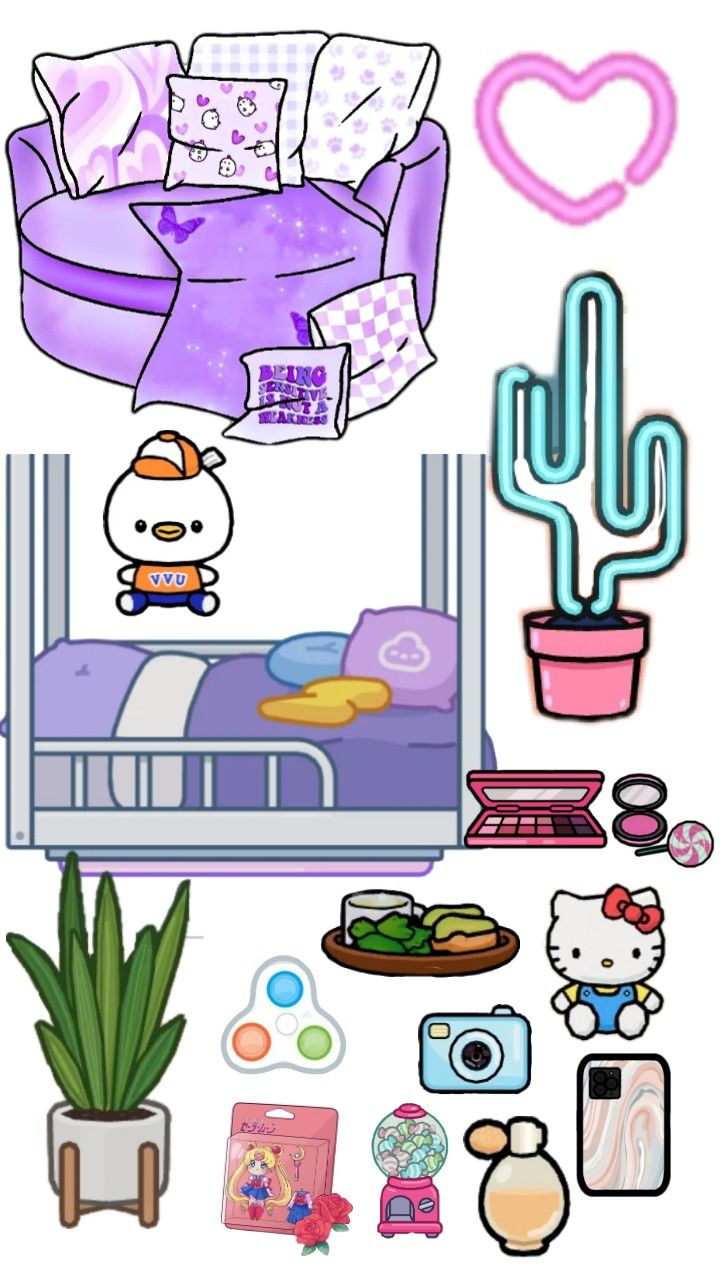 Pin Von Kpopfan_Stayfelixʕ⁠っ⁠•⁠ᴥ⁠•⁠ʔ Auf Paper Doll House throughout Furniture Toca Boca Paper Doll Printable