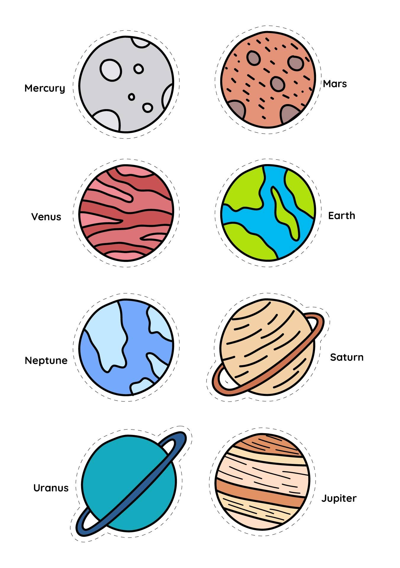 Planet Cut Outs - 10 Free Pdf Printables | Printablee intended for Free Printable Planets to Cut Out