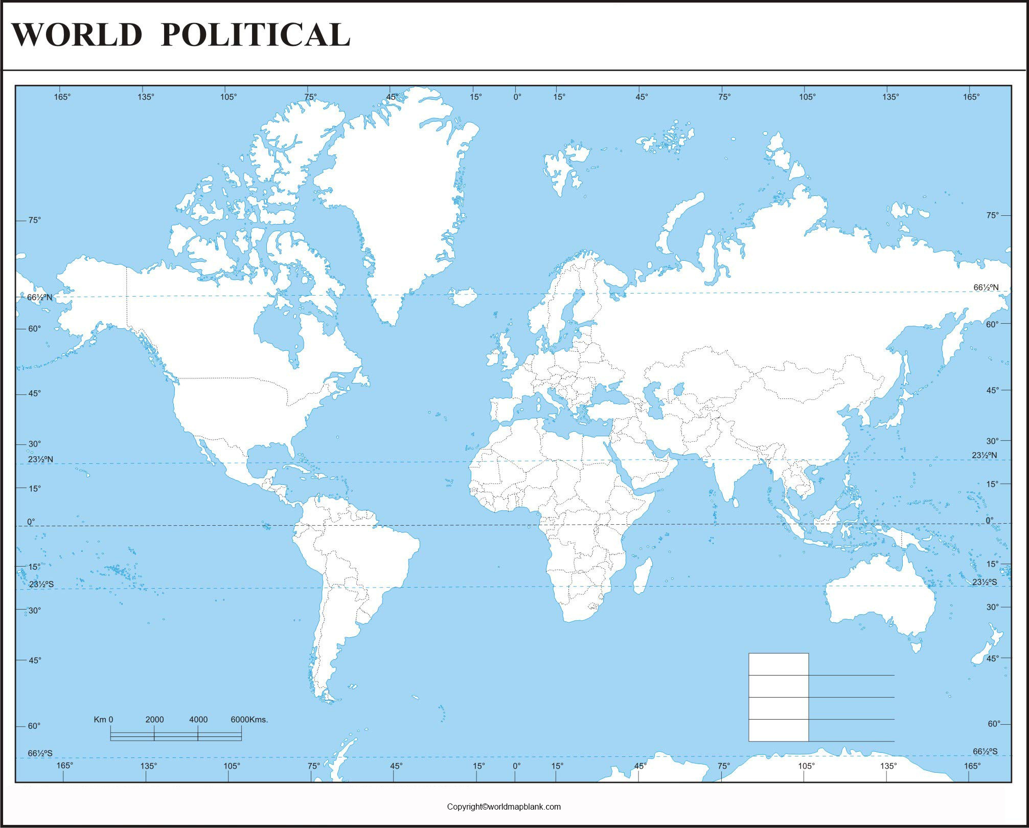Politische Weltkarte Zum Ausdrucken – Kostenloser Download intended for Map Of World Outline Printable