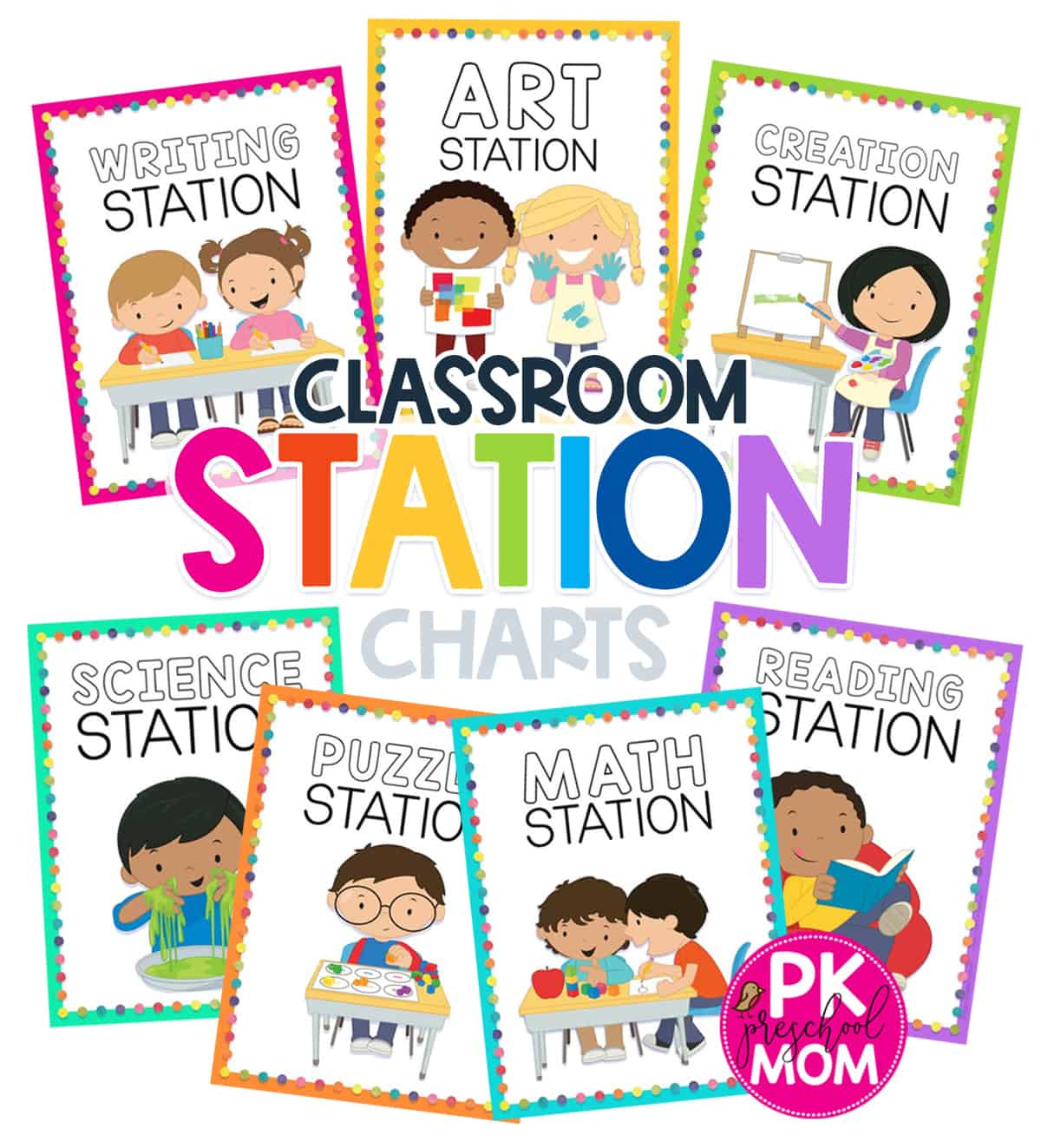 Preschool Classroom Printables &amp;amp; Charts - Preschool Mom for Pdf Free Printable Center Signs