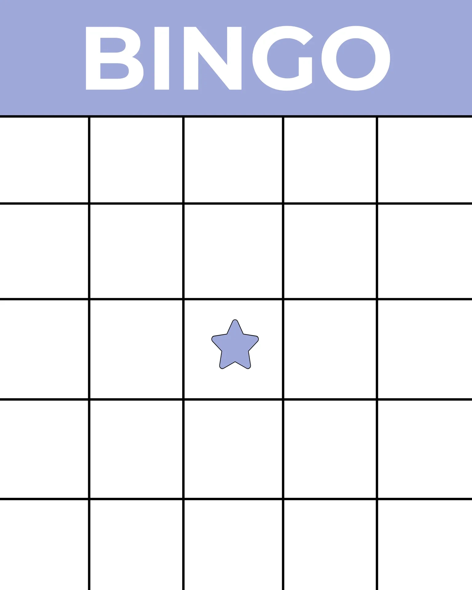 Printable Bingo Card Template — Kapwing inside Blank Printable Bingo Cards