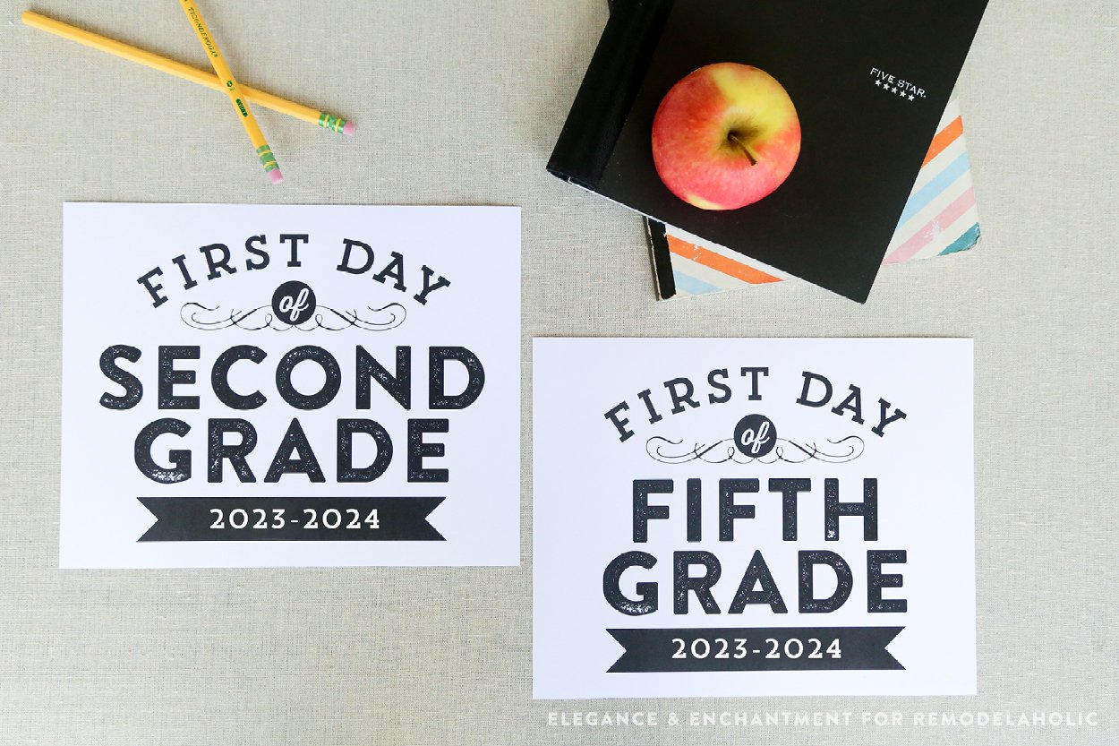 Printable First Day Of School Signs (Updated For 2025-2026 within First Day of School Signs Printable