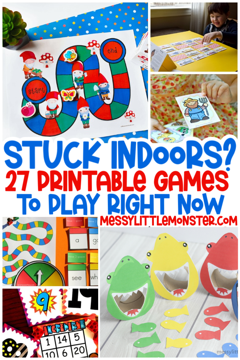 Printable Games For Kids - Messy Little Monster within Free Printable Games For Kindergarten