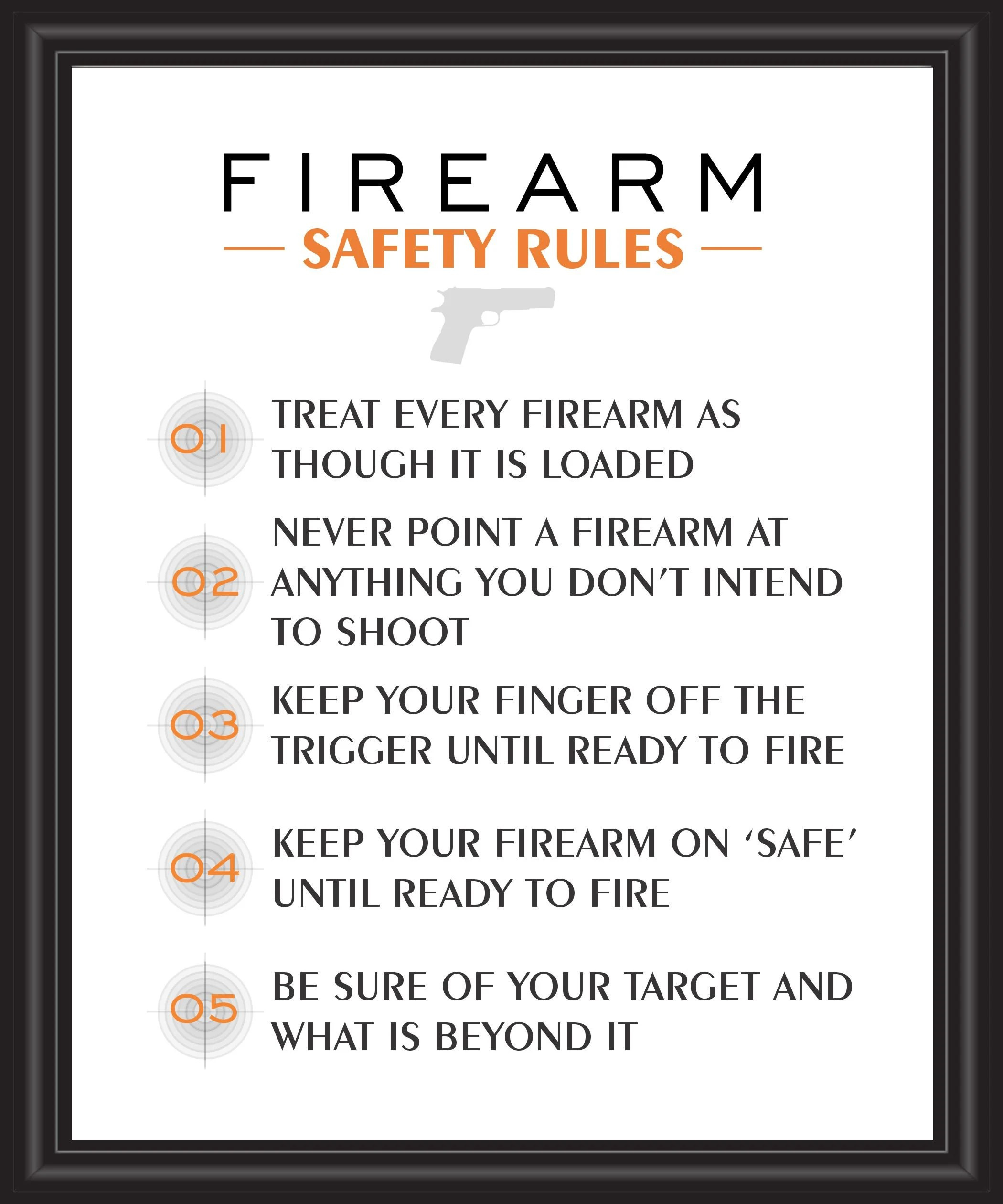 Printable Gun Safety Rules regarding 10 Rules of Gun Safety Printable
