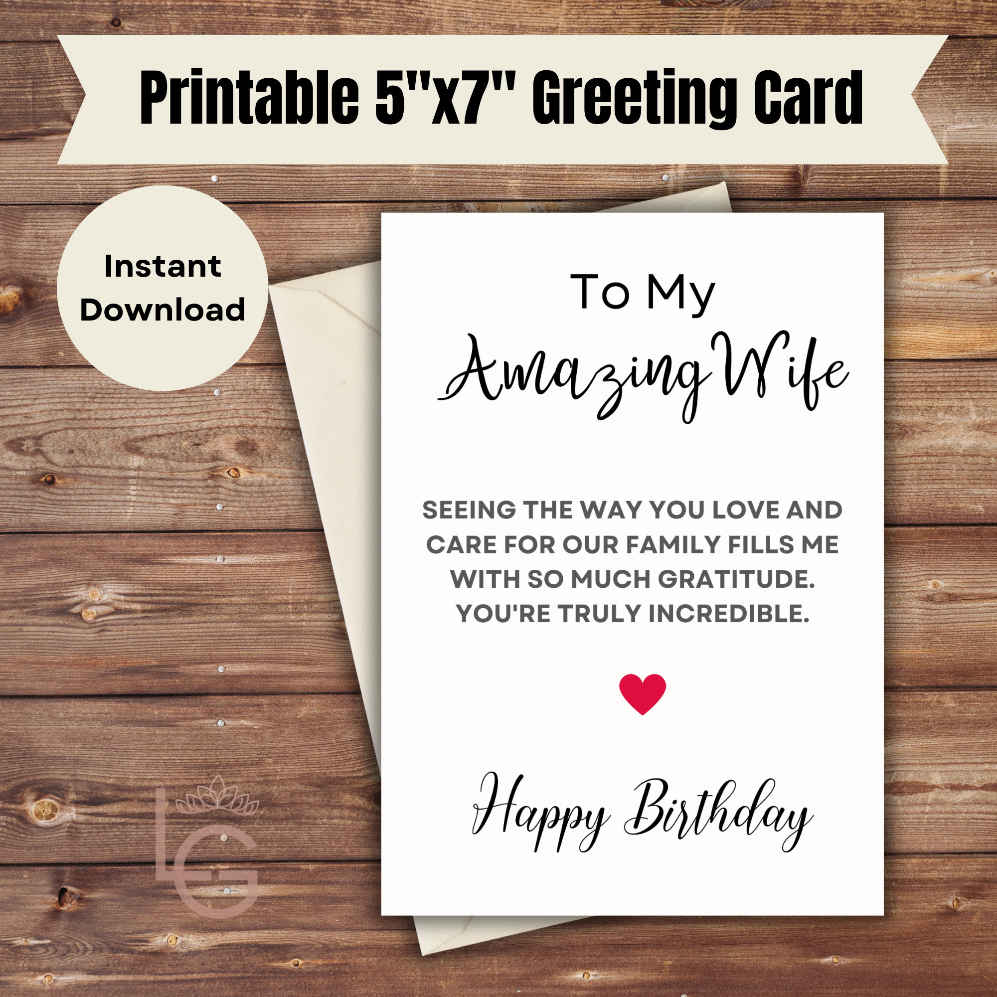 Printable | Happy Birthday To My Amazing Wife | Birthday Card regarding Birthday Card For Wife Printable