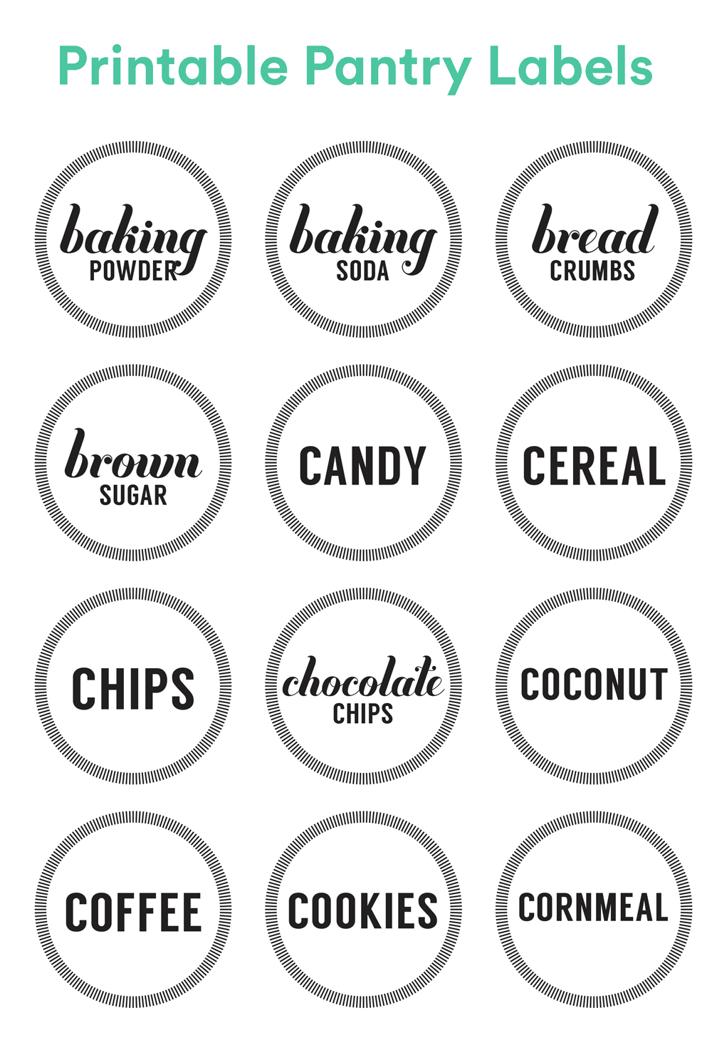 Printable Pantry Labels | Vivint with regard to Free Printable Labels For Pantry