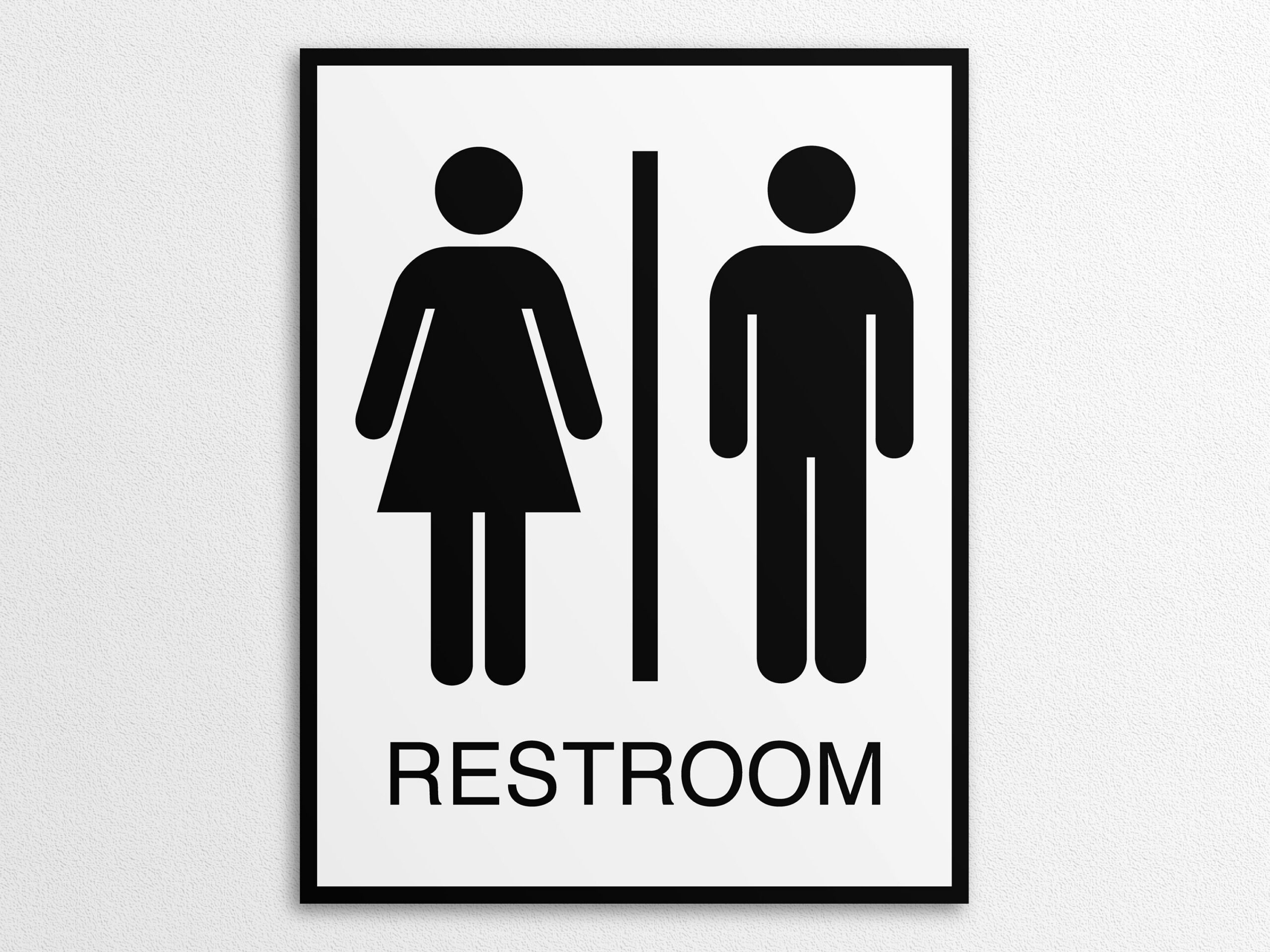 Printable Restroom Sign Us Letter And A4 Sizes, Instant Download intended for Gender Neutral Bathroom Signs Printable