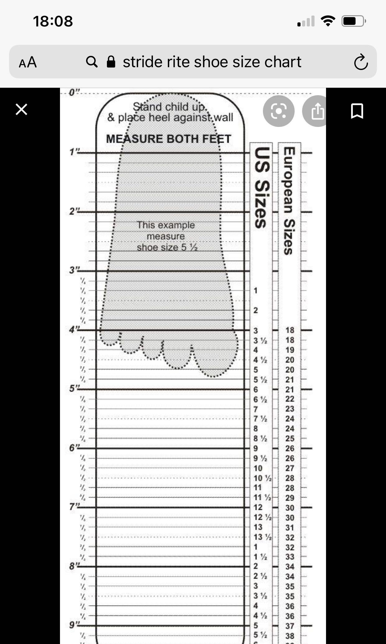 Printable Shoe Size Stride Rite Printable Size Guide Size Guide regarding Stride Rite Printable Size Chart