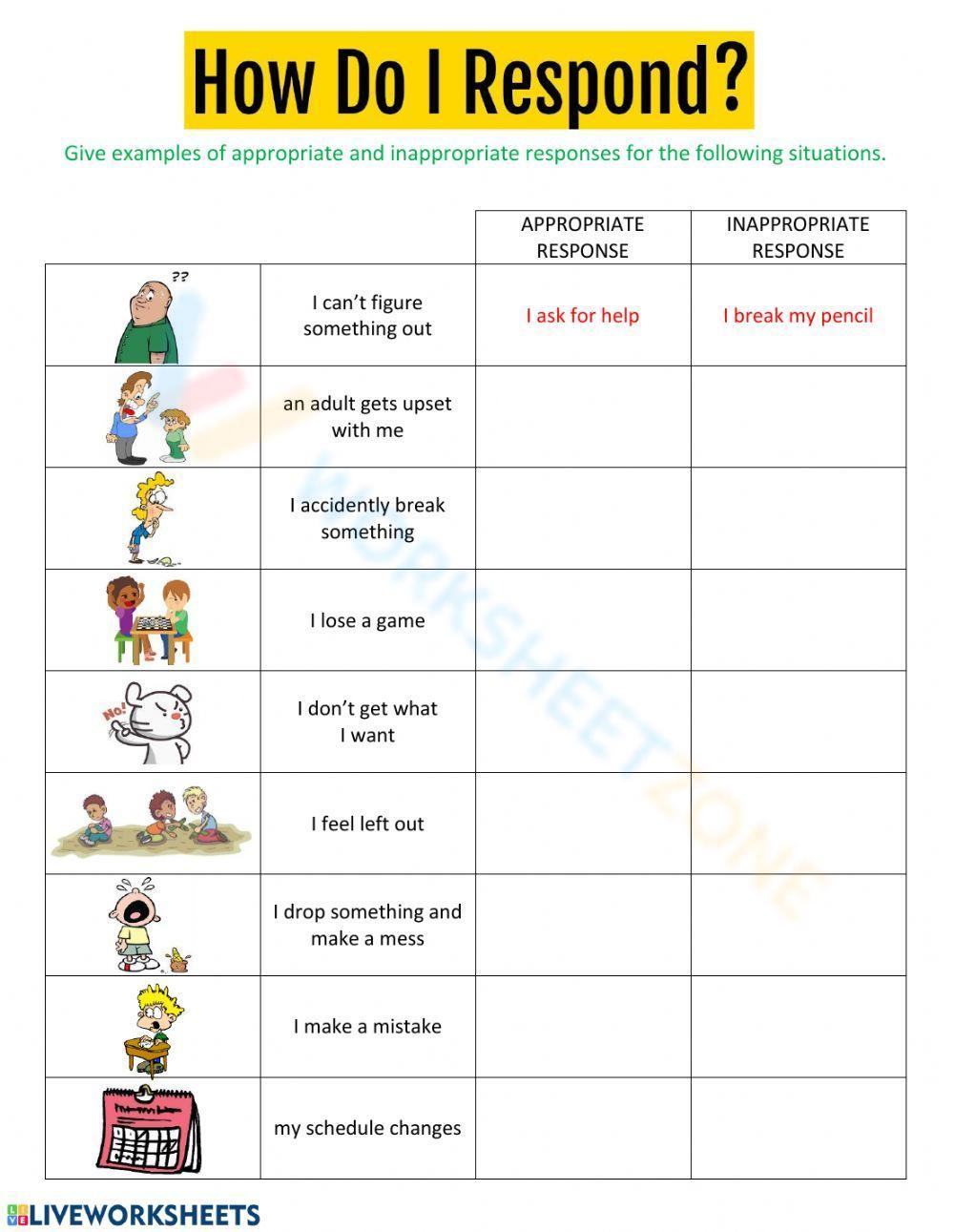 Printable Social Emotional Learning Worksheets intended for Free Printable Social Emotional Worksheets