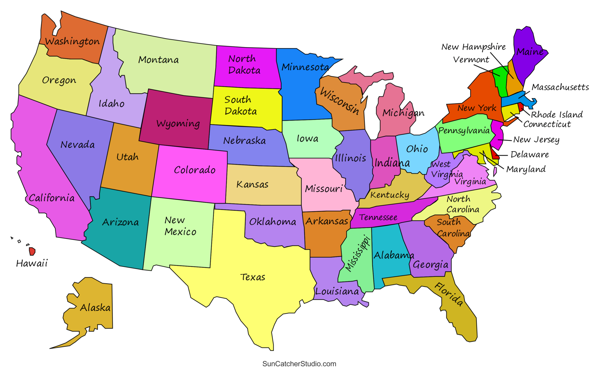 Printable Us Maps With States (Usa, United States, America) – Diy regarding Map Of The Us Printable