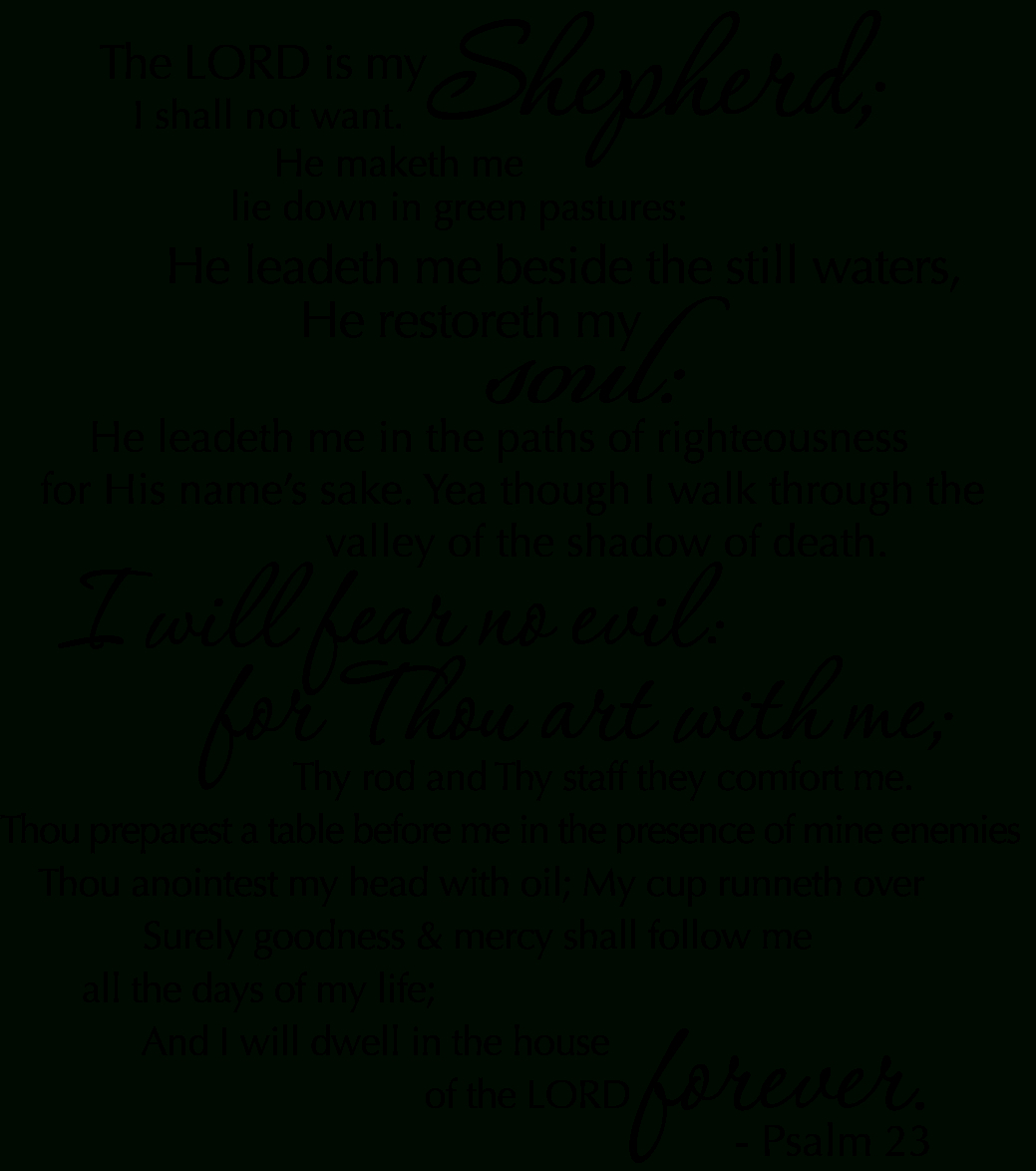 Psalm 23 Printable Free - Printable Party Favors in Psalm 23 Printable Free