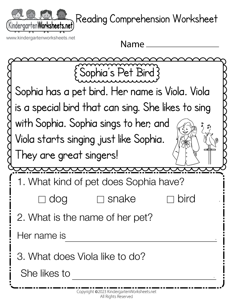 Reading Comprehension Worksheet - Free Printable, Digital, &amp;amp; Pdf within Free Printable Worksheets Reading Comprehension