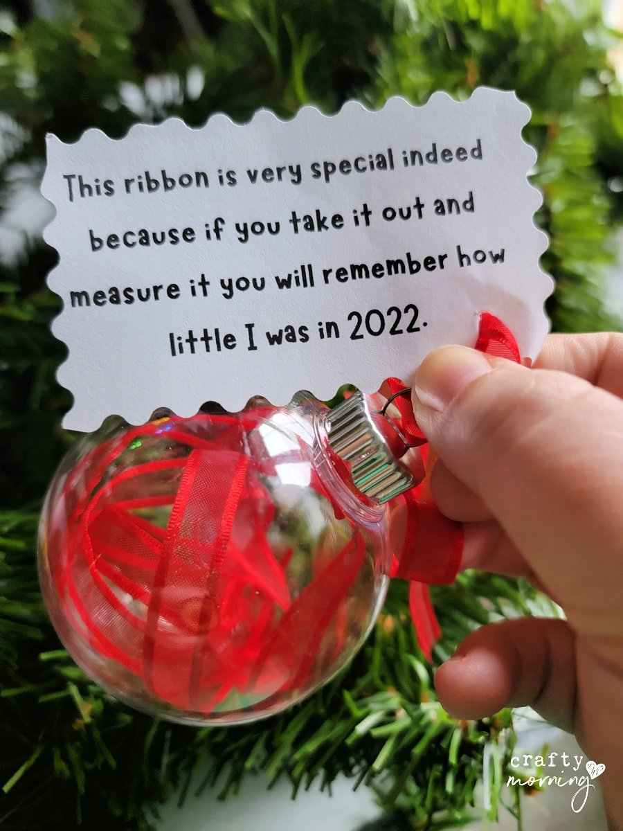 Ribbon Height Keepsake Ornament Idea - Crafty Morning in Ribbon Height Poem Free Printable