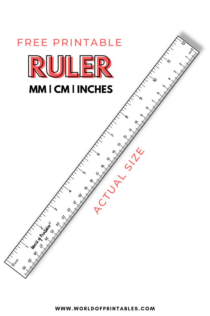 Ruler Measurements Printable in Rulers with Inches and Centimeters Printable