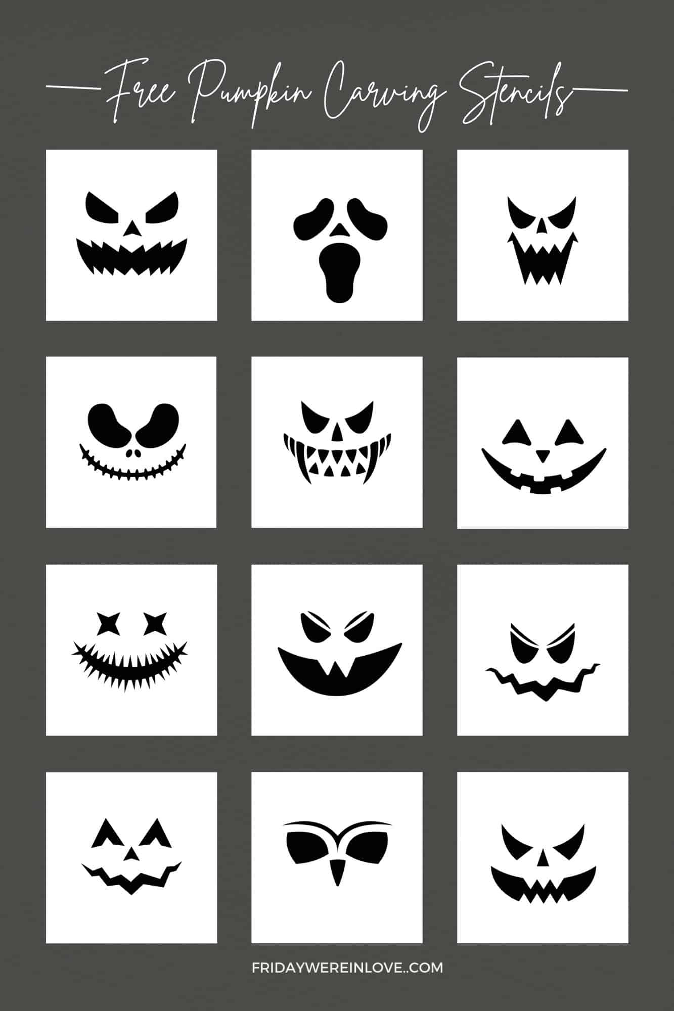 Scary Pumpkin Stencils: Free Printable! - Friday We&amp;#039;Re In Love regarding Pumpkin Carving Patterns Printable Easy
