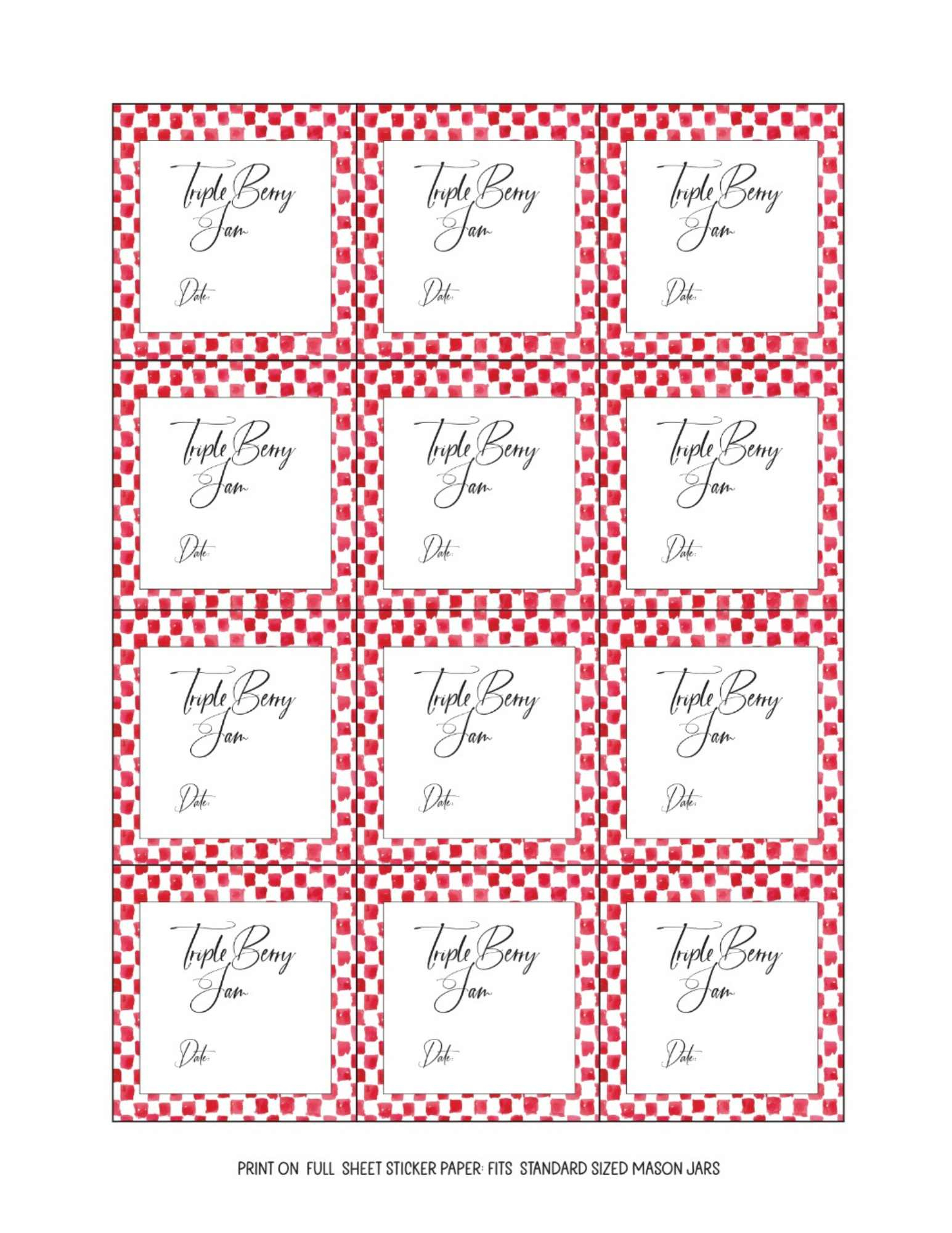 Simply Pretty Jam Jar Labels (Free Printable In 4 Styles) throughout Free Printable Jam Jar Labels