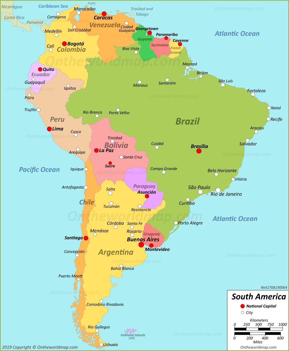 South America Maps | Maps Of South America throughout Map of South America Printable