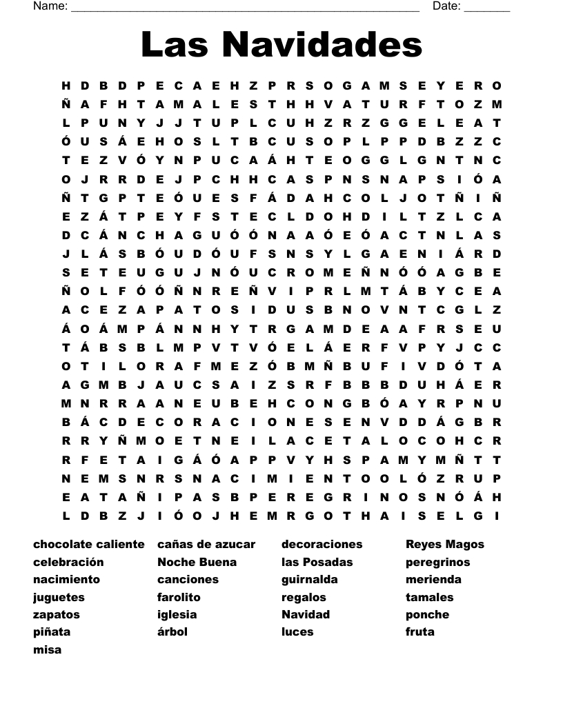 Spanish Word Search - Wordmint regarding Free Printable Spanish Word Search