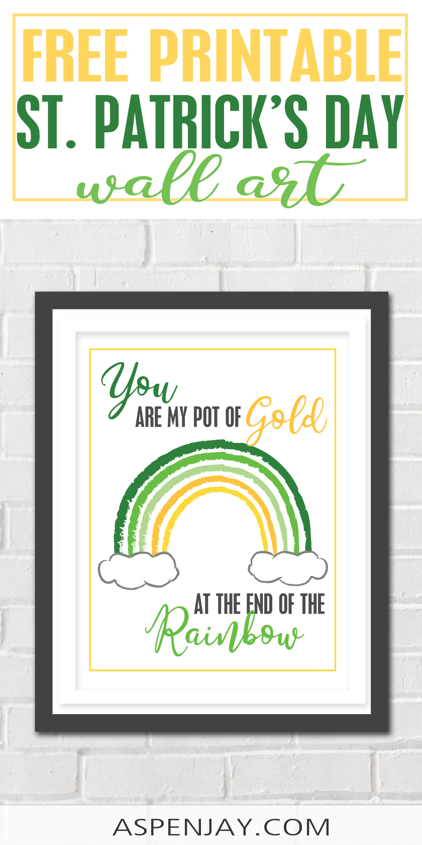 St. Patrick'S Day Wall Art Print - Aspen Jay with Free Printable St Patricks Day Images