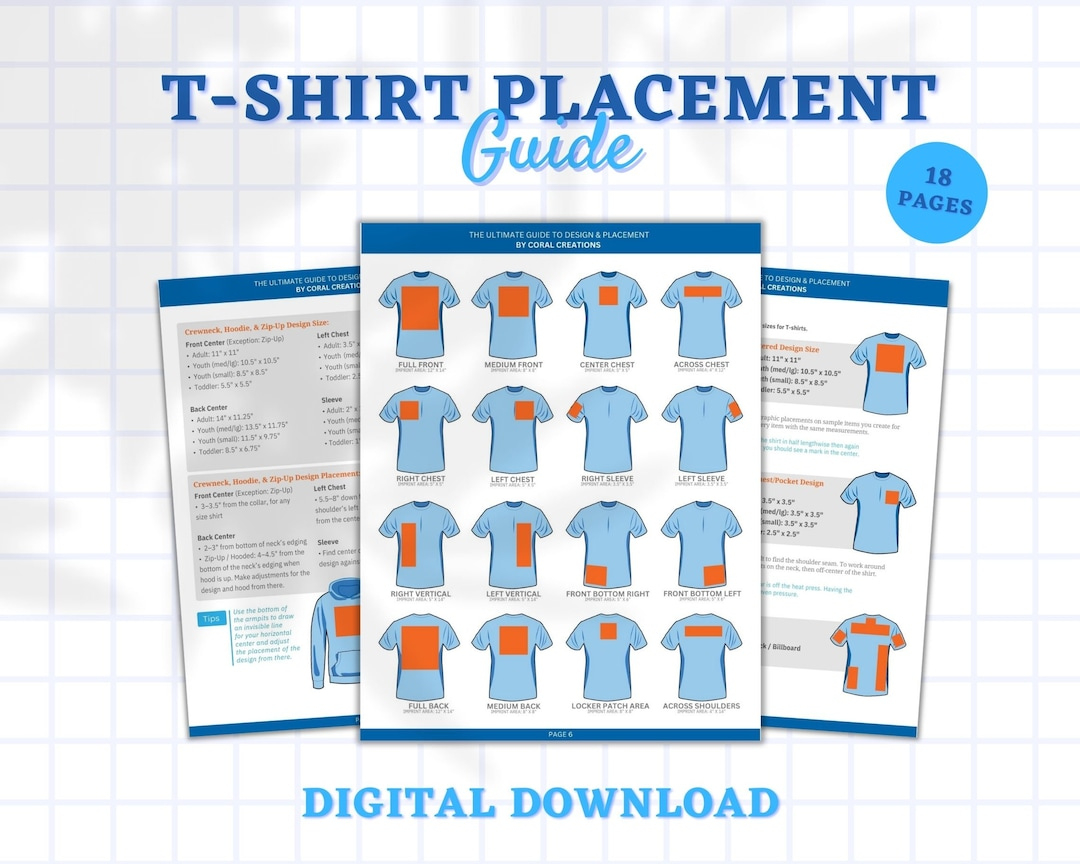 T-Shirt-Platzierungsanleitung, Vinyl-Platzierung, Heat Transfer throughout Vinyl Shirt Placement Guide Printable