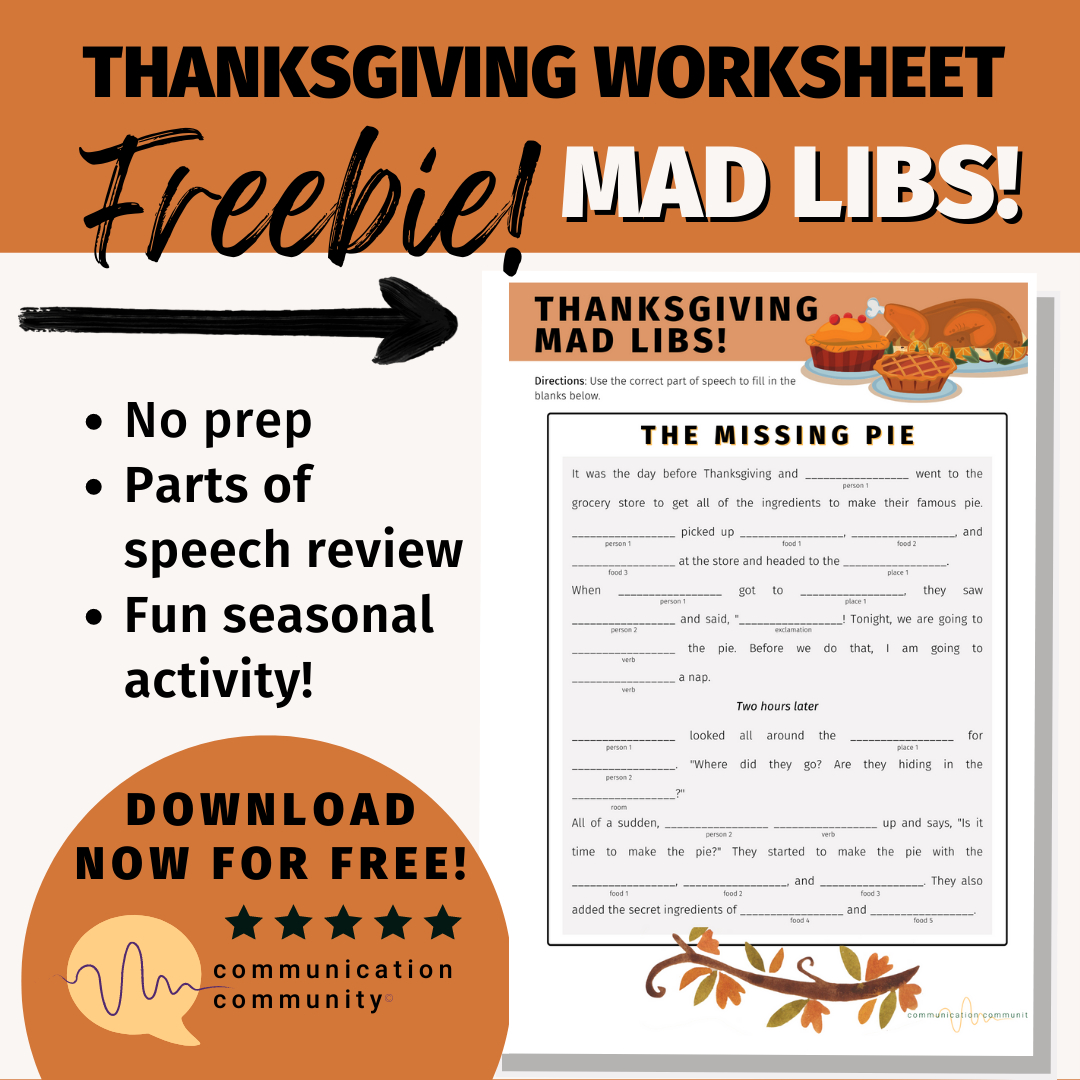 Thanksgiving Mad Libs Freebie intended for Printable Mad Libs For Thanksgiving