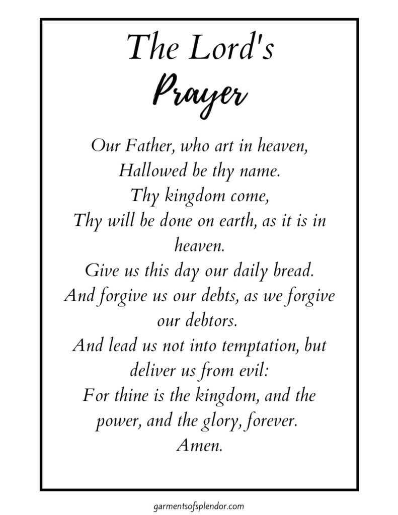The Lord&amp;#039;S Prayer for Free Printable The Lord&amp;#039;S Prayer
