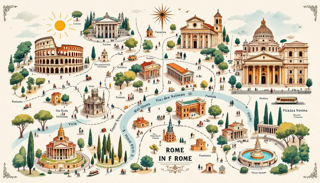 The Ultimate Rome Tourist Map Pdf For Easy Navigation And with regard to Pdf Printable Walking Map of Rome