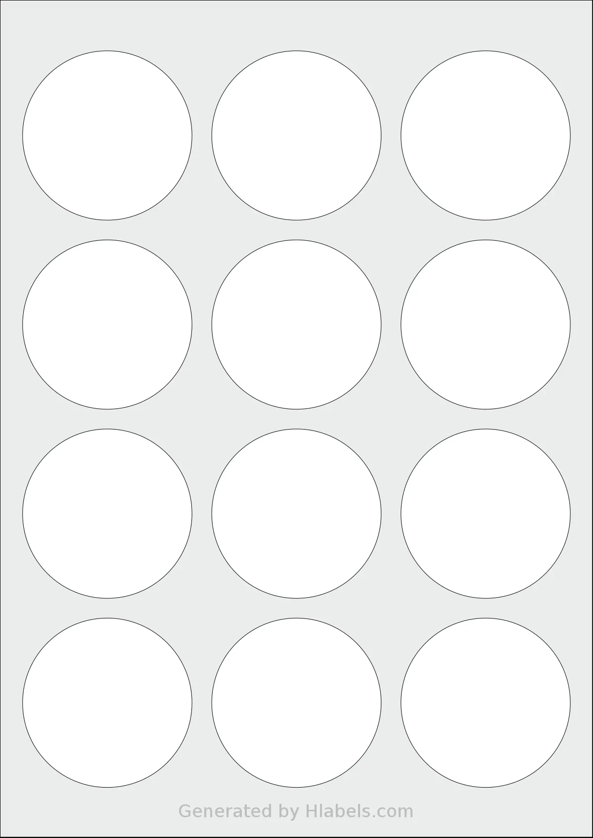 Townstix® A4-Round-12 Label Template | Print Online Instantly in 12 Inch Circle Template Printable