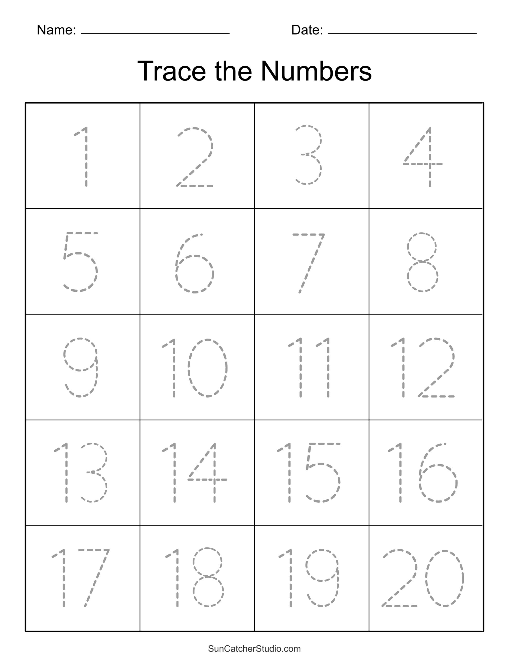 Tracing Numbers (Free Printable Practice Pdf Worksheets) – Free pertaining to Free Printable Tracing Preschool Worksheets
