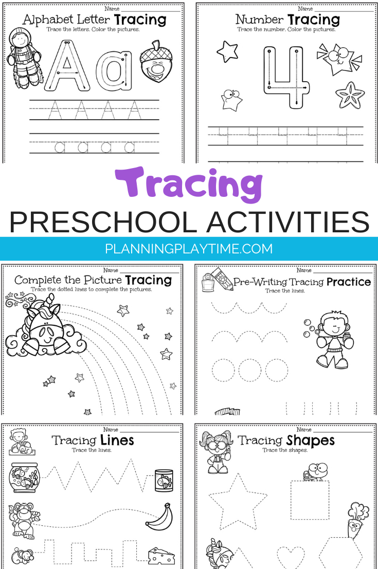 Tracing Worksheets And Activities For Preschool - Planning Playtime with Free Printable Tracing Preschool Worksheets