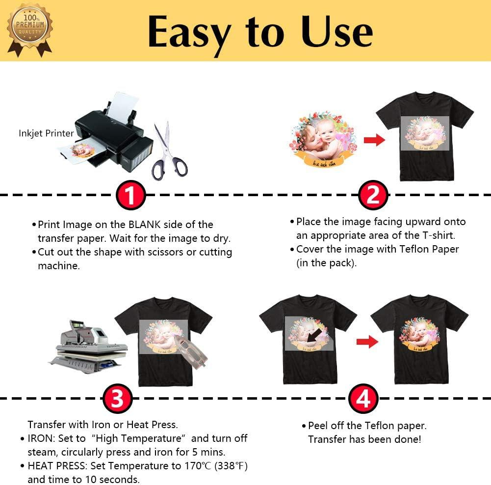 Transourdream Tru-Iron Heat Transfer Paper For Dark Fabric - 20 in How to Make Printable Iron on Transfers