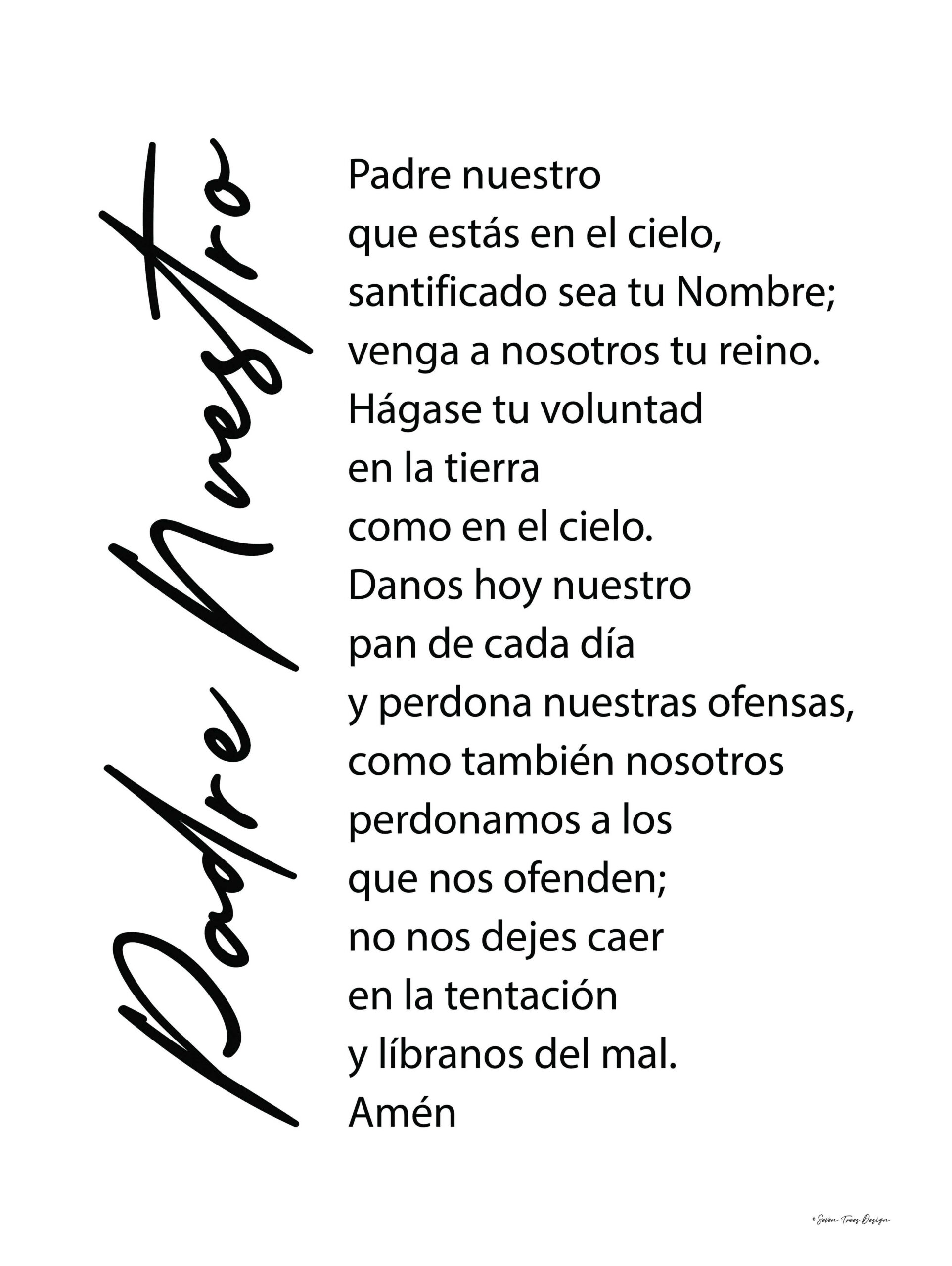 Trinx The Lord&amp;#039;S Prayer - Spanish - Wrapped Canvas Print | Wayfair intended for Lord&amp;#039;S Prayer In Spanish Printable