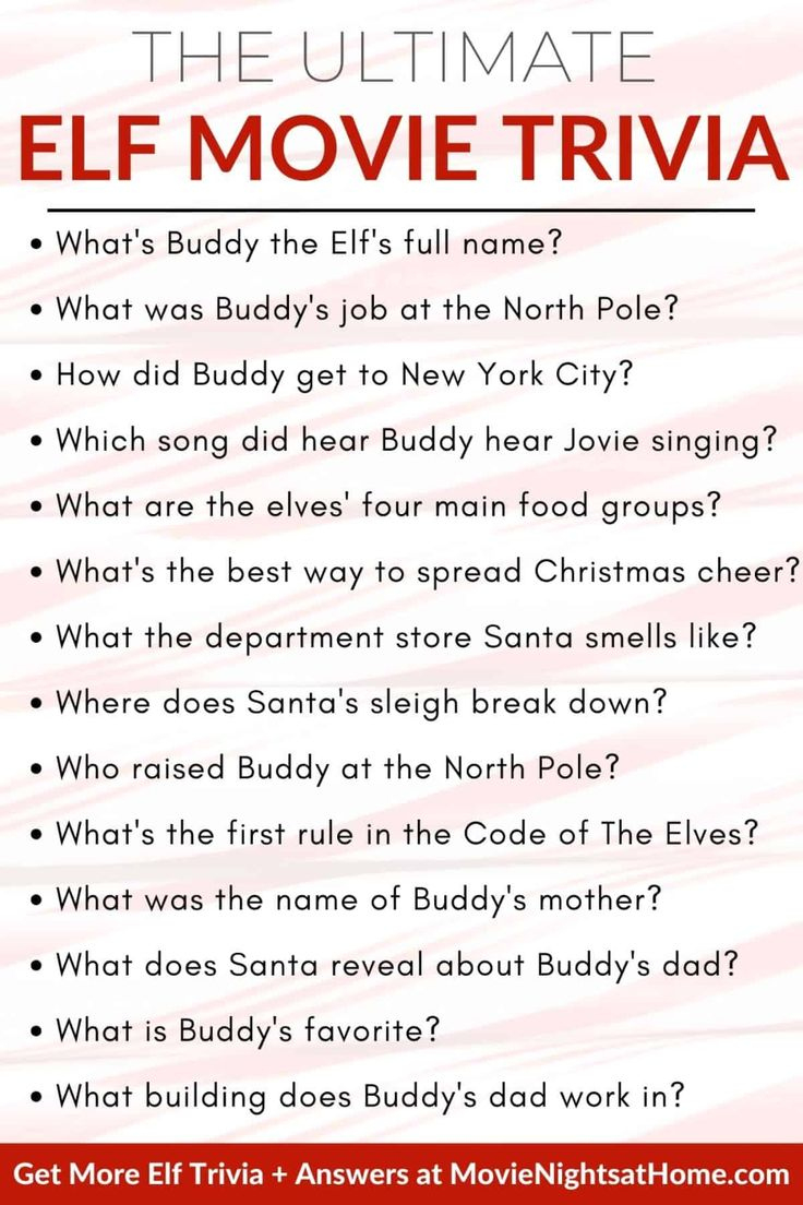 Ultimate Elf Movie Trivia Questions And Answers with regard to Elf Movie Trivia Questions Printable