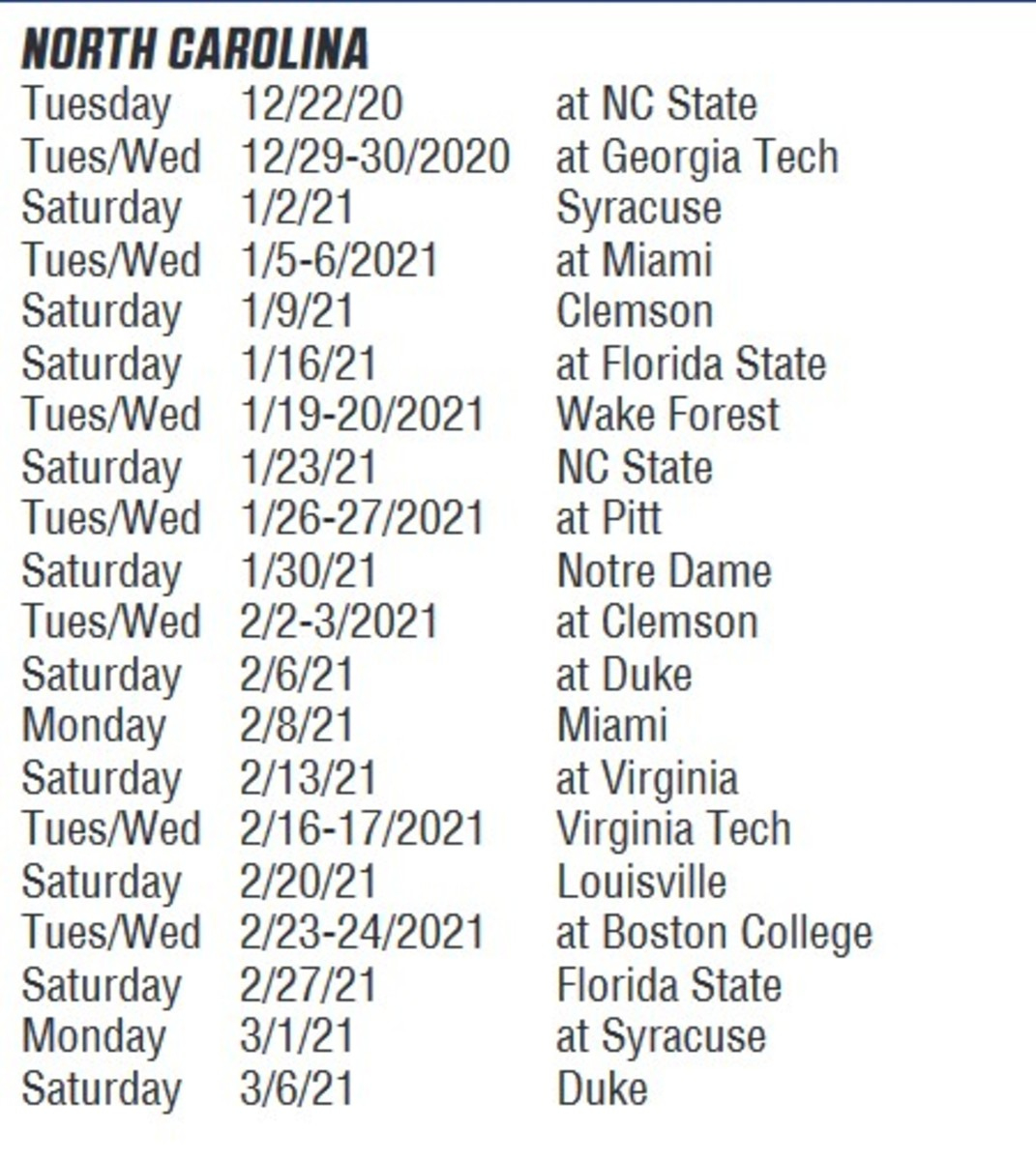 Unc Basketball Schedule Is Released - Sports Illustrated North throughout North Carolina Basketball Printable Schedule